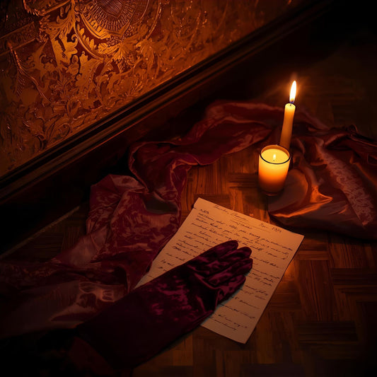 Amberlit extrait de parfum — a luminous reinterpretation of Xerjoff Amber Star. Amber, myrrh, gurjum balsam, bourbon vanilla, sandalwood, and musk. A hidden room with gold leaf, candlelight, and velvet footsteps, evoking warmth, reverence, and olfactive intimacy.